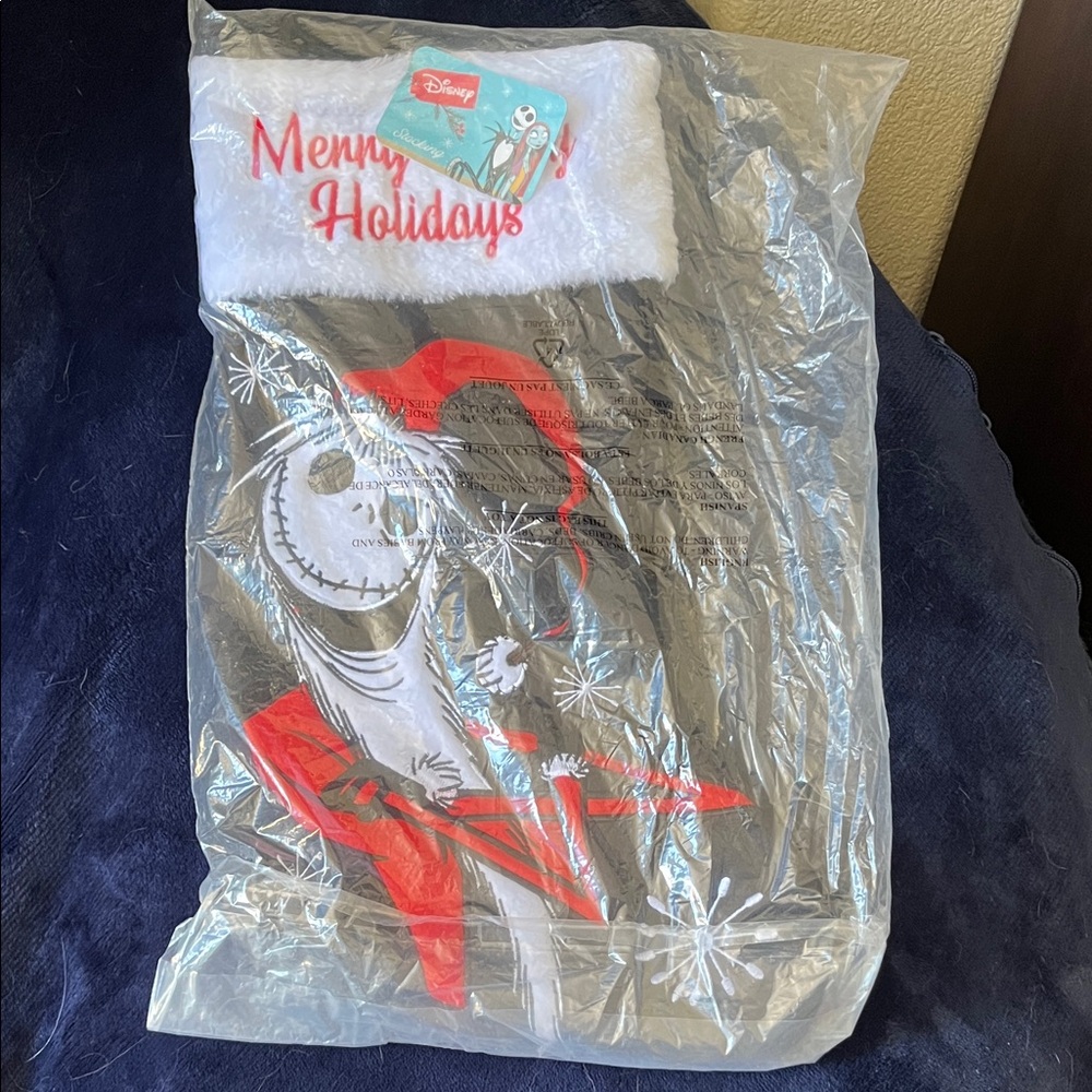 Disney Jack Skellington Holiday Stocking - Red and White